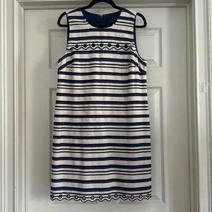 NWT - J. crew tan and navy dress - size 12 women’s